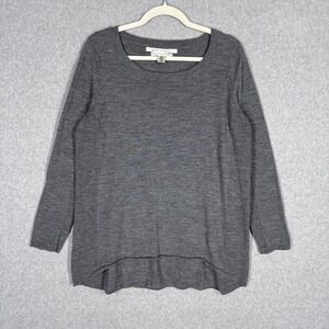 Max Studio Extra Fine Merino Wool Sweater 1X Tunic Thin Lagenlook Base Layer